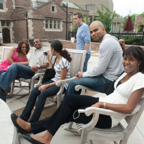 Class of 2005 alums at a reunion party