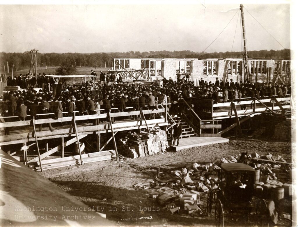 Cornerstone laying of University Hall (now Brookings Hall)