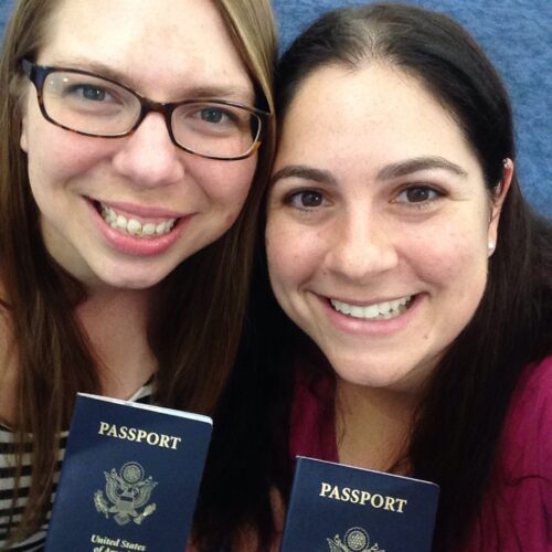 Kristen Haut and Julie Katz, both AB ’02