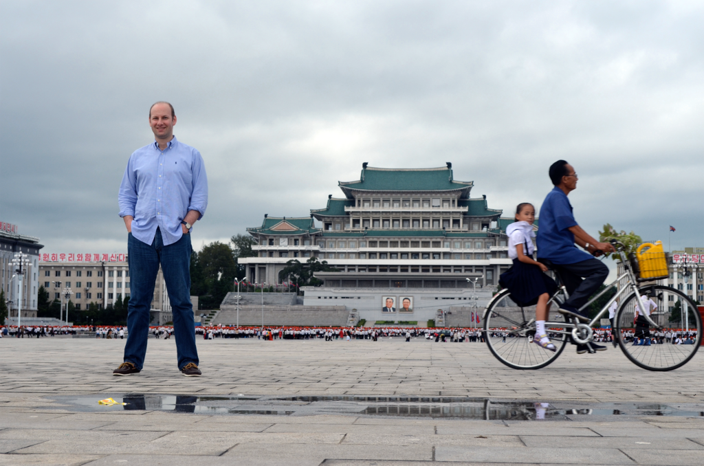 Shalowitz in Pyongyang, North Korea, August 2012