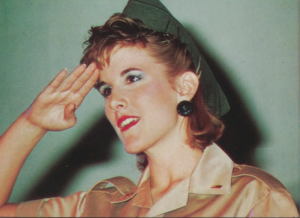 Amanda Evans in "Boogie Woogie Bugle Boy" by the Andrews Sisters in the 1987 Airband (Photo: University Archives