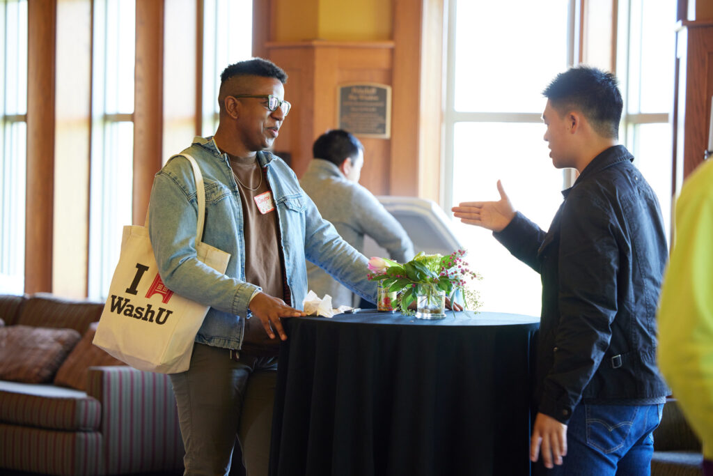 Two alums at the 2024 WashU Pride alumni network reception