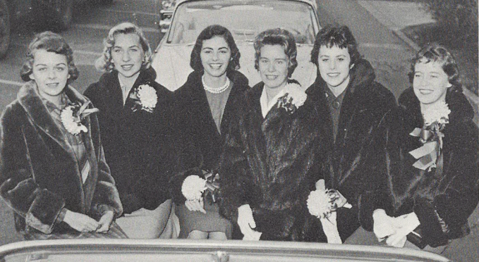 Homecoming court at WashU in 1959