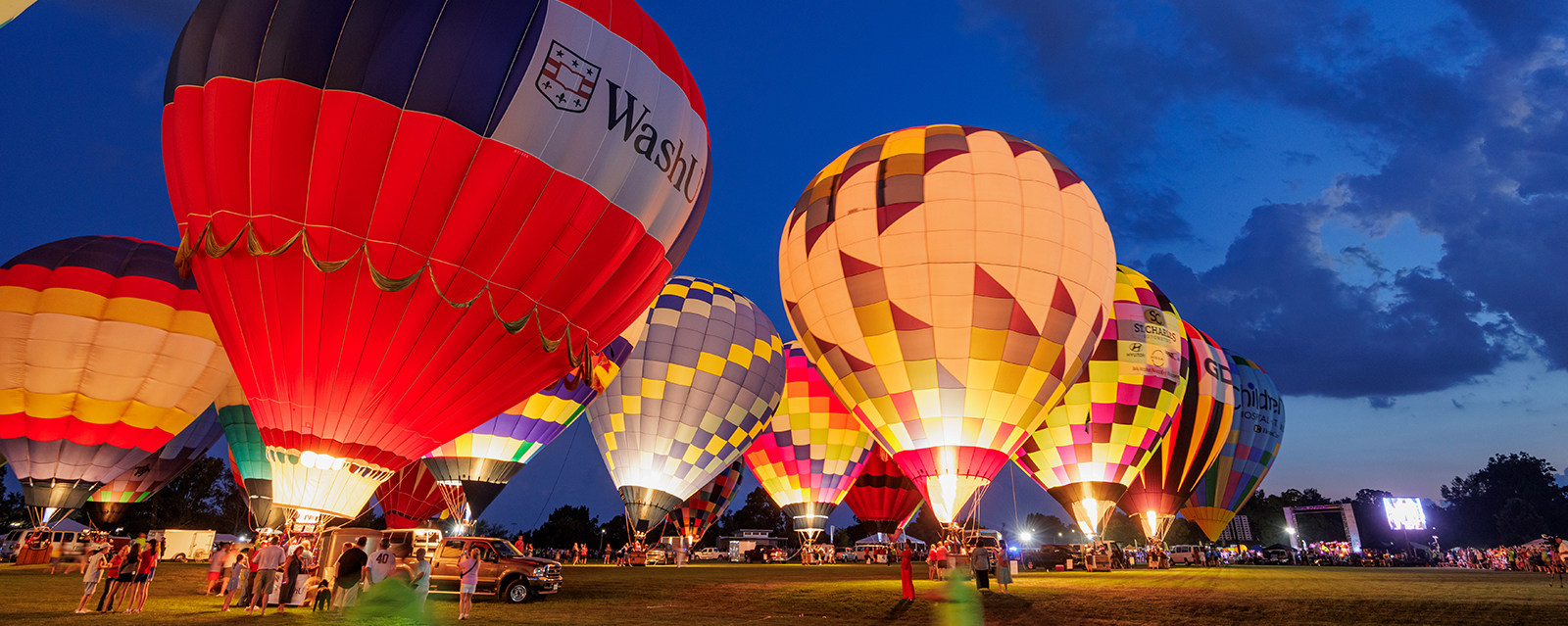 WashU balloon at Forest park