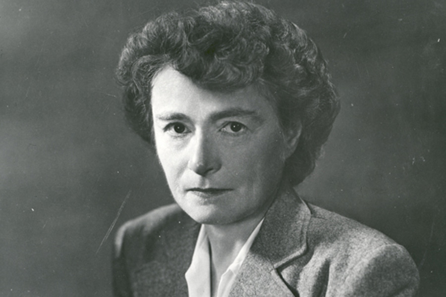 Black and white portrait of WashU Medicine professor Gerty Cori