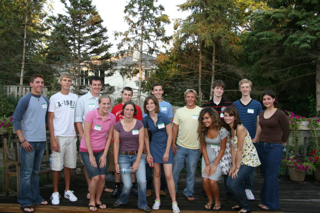 Students at an admitted student reception