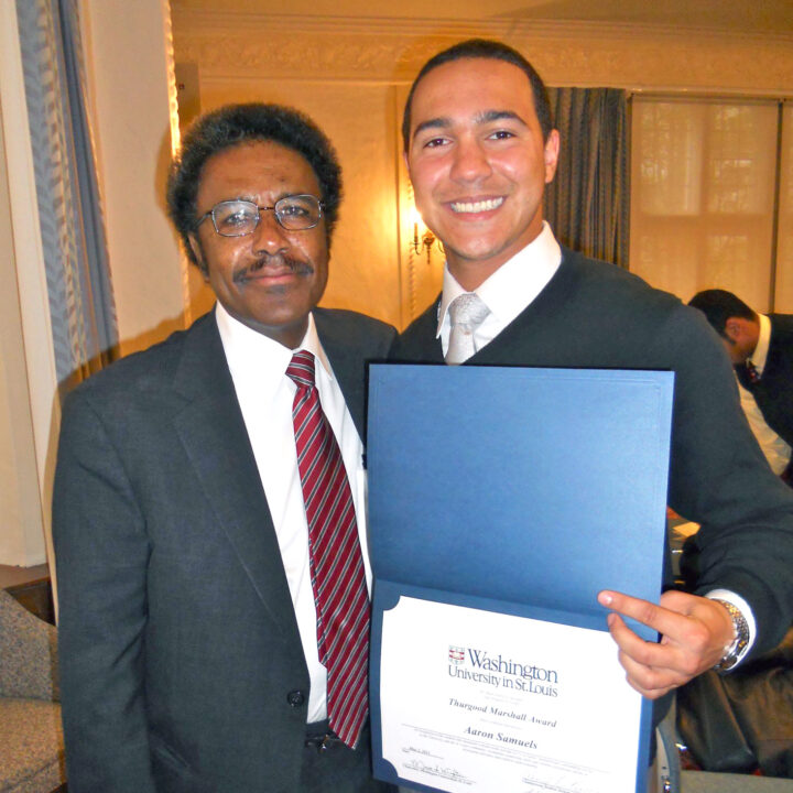 Dean James McLeod and Aaron Samuels at the 2011 Black Student Awards